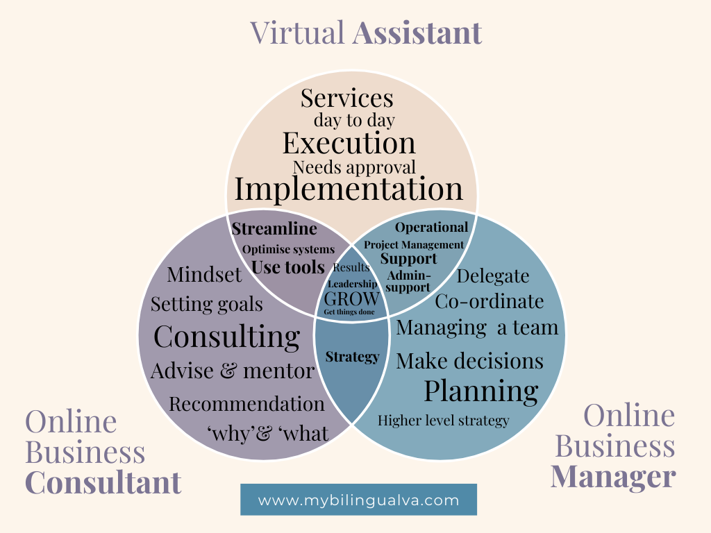 Strategic support unveiled: the roles of VAs, OBMs and consultants